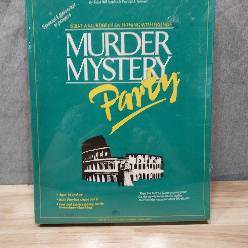 Murder Mystery Party Game Revenge in Rome 6 Player Green University Games